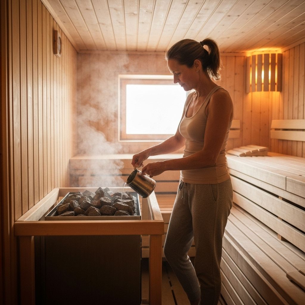 Person actively engaging in thermal wellness