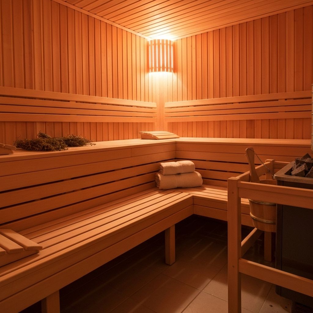 Traditional Cedar Sauna Interior